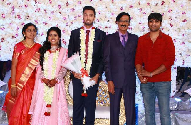 Actor Mano Bala Son Harish - Priya Wedding Reception Stills